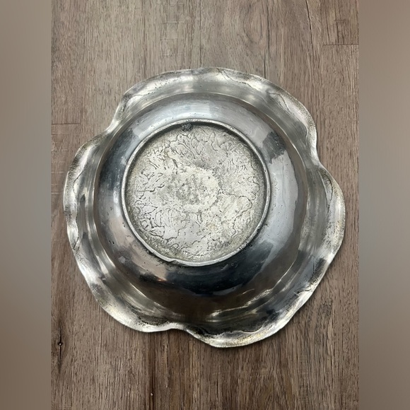 Arthur Court Cast Aluminum Lg Garden Rabbit Bunny 13" Serving Salad Bowl - Picture 3 of 9